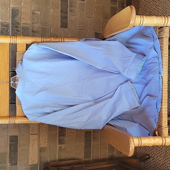 CJ Banks blue button-down tunic,  size 3X - Picture 6 of 9